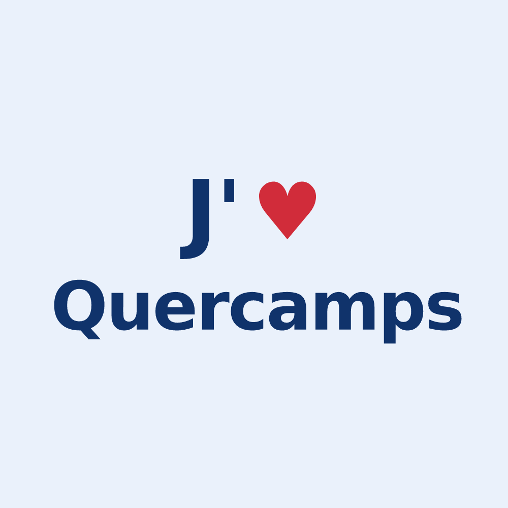 Sticker personnalisé Quercamps — design J'aime Quercamps