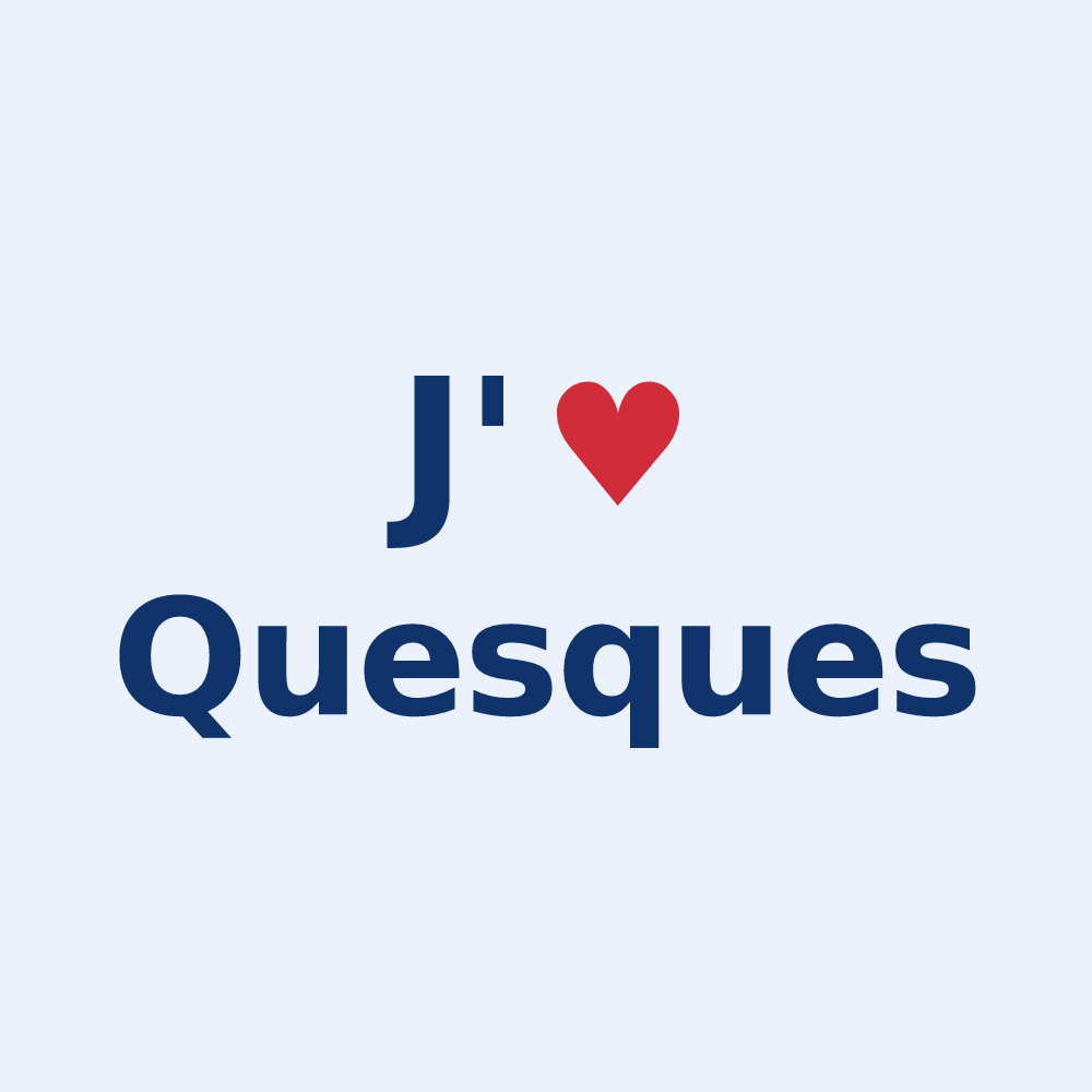 Sticker personnalisé Quesques — design J'aime Quesques