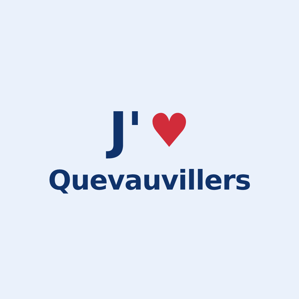 Sticker personnalisé Quevauvillers — design J'aime Quevauvillers