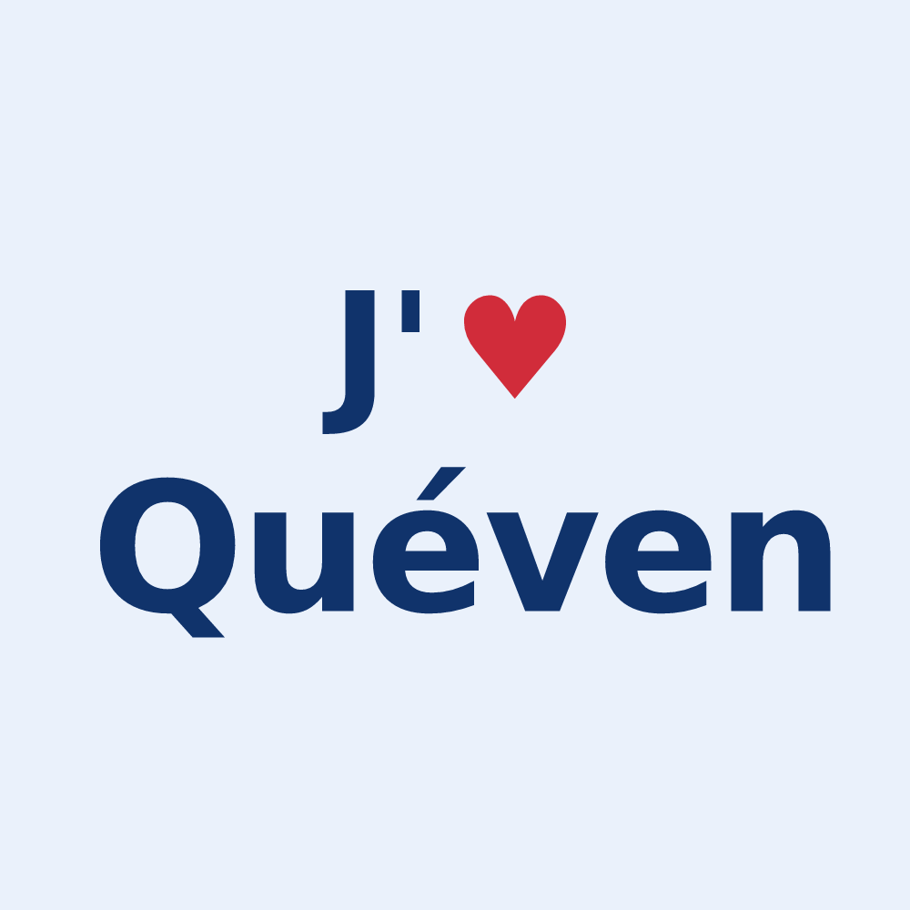 Sticker personnalisé Quéven — design J'aime Quéven
