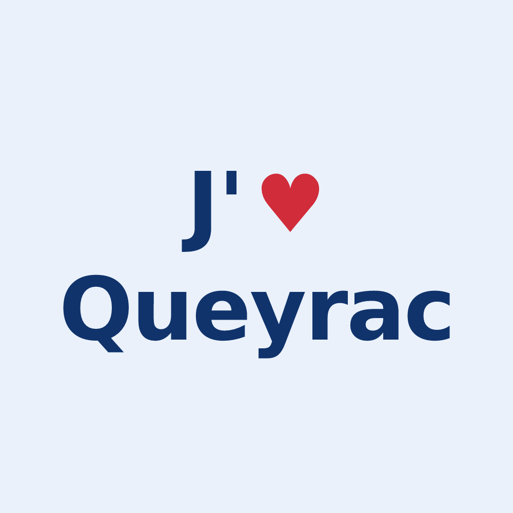 Sticker personnalisé Queyrac — design J'aime Queyrac