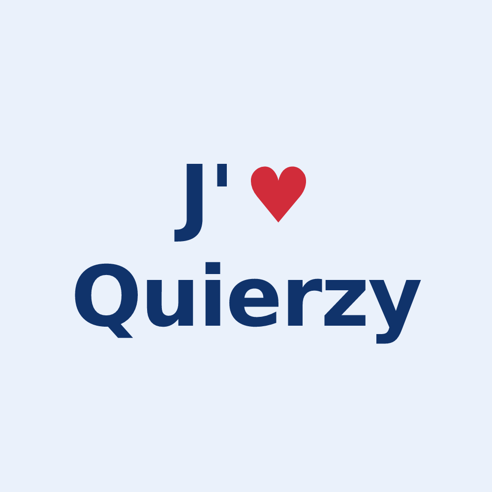 Sticker personnalisé Quierzy — design J'aime Quierzy