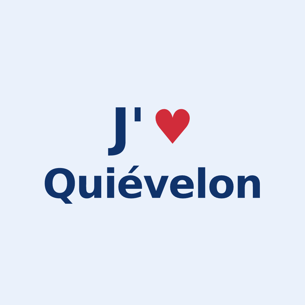 Sticker personnalisé Quiévelon — design J'aime Quiévelon