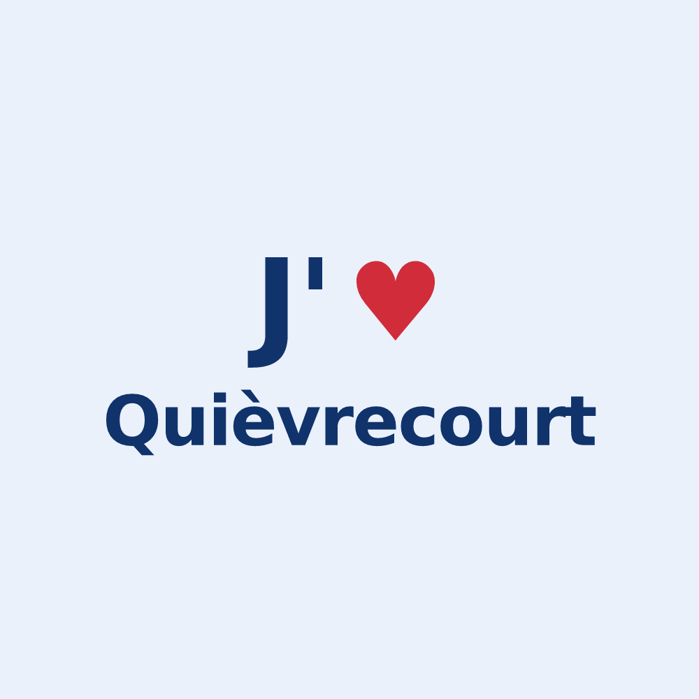 Sticker personnalisé Quièvrecourt — design J'aime Quièvrecourt