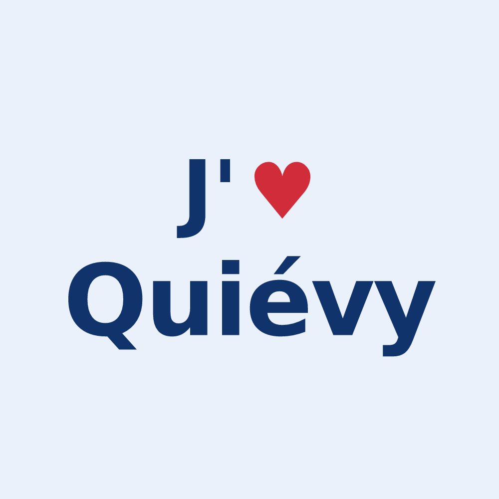 Sticker personnalisé Quiévy — design J'aime Quiévy