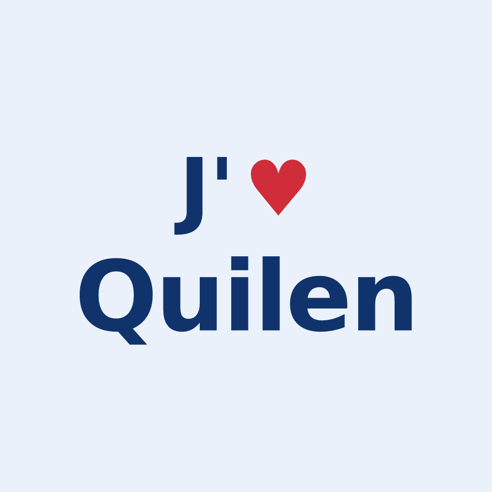 Sticker personnalisé Quilen — design J'aime Quilen