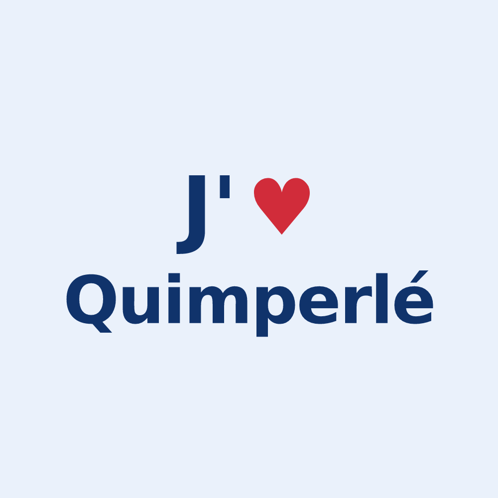Sticker personnalisé Quimperlé — design J'aime Quimperlé