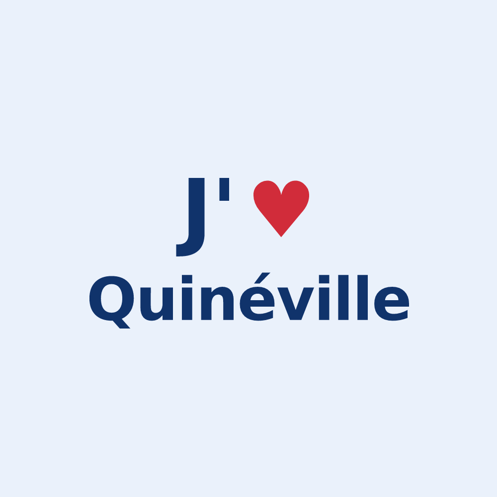 Sticker personnalisé Quinéville — design J'aime Quinéville