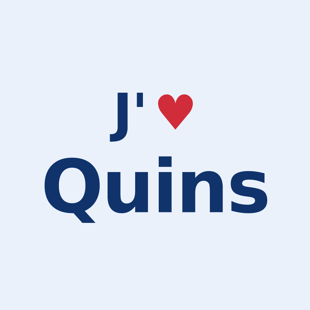 Sticker personnalisé Quins — design J'aime Quins