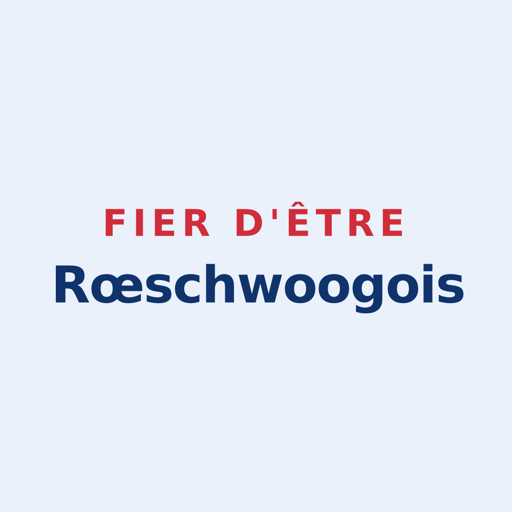 Sticker « Fier d'être Rœschwoogois » — design pour Rœschwoog