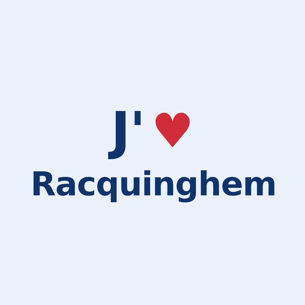 Sticker personnalisé Racquinghem — design J'aime Racquinghem
