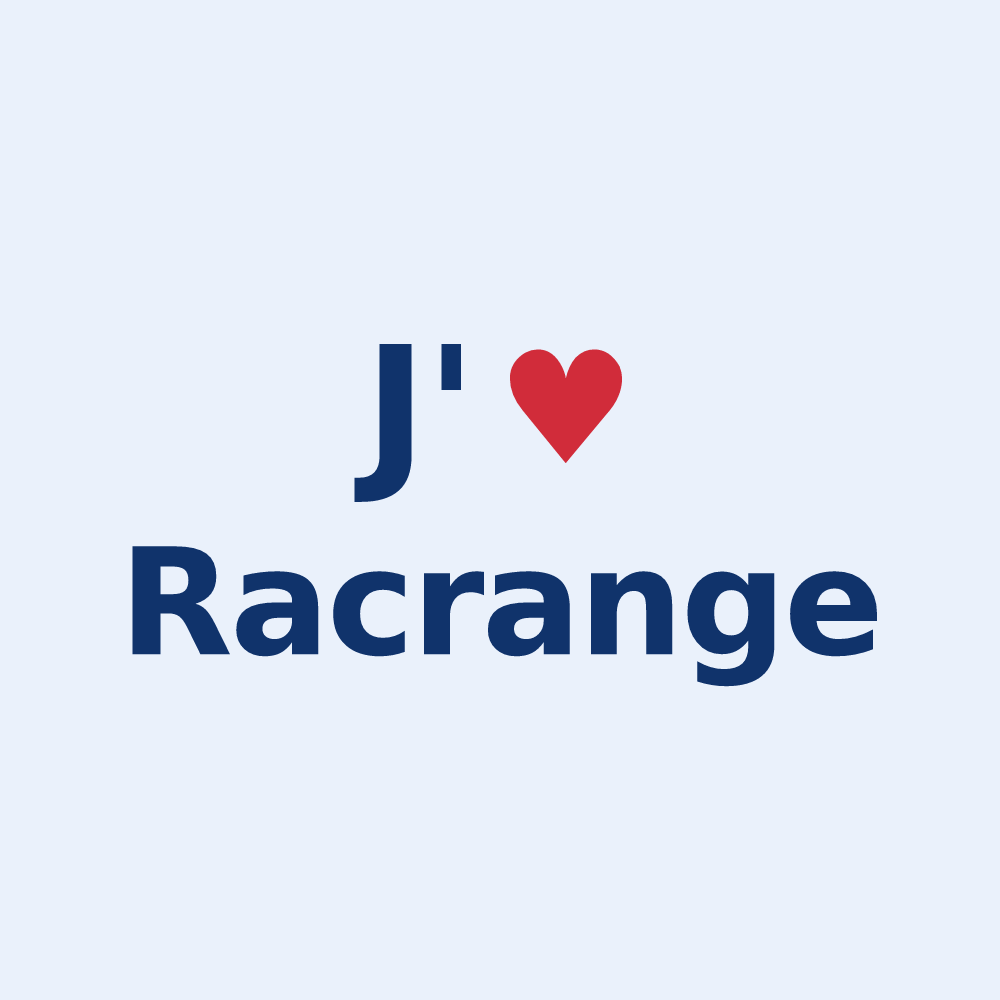 Sticker personnalisé Racrange — design J'aime Racrange