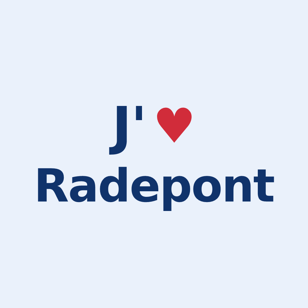 Sticker personnalisé Radepont — design J'aime Radepont