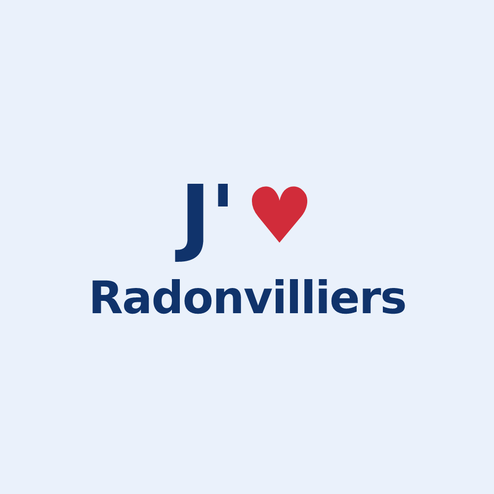 Sticker personnalisé Radonvilliers — design J'aime Radonvilliers