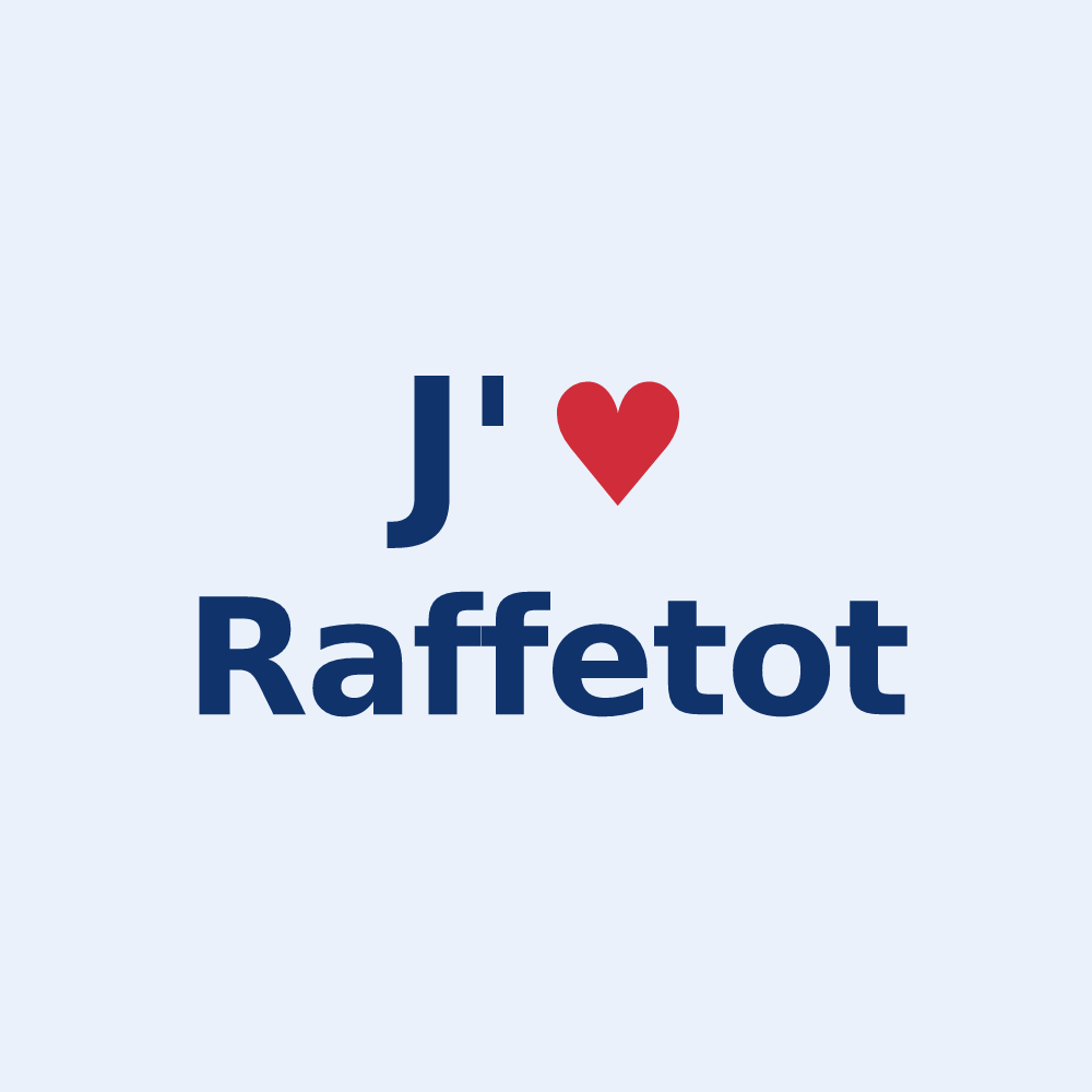 Sticker personnalisé Raffetot — design J'aime Raffetot