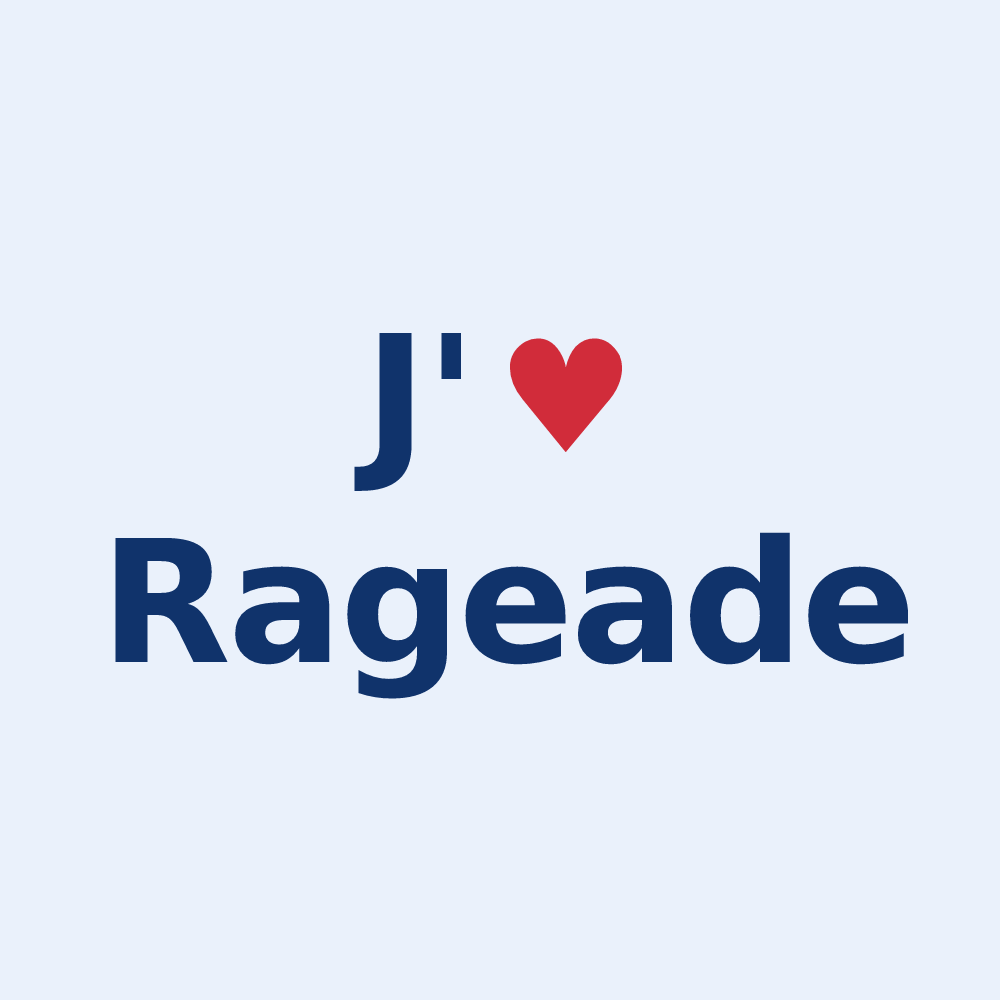 Sticker personnalisé Rageade — design J'aime Rageade
