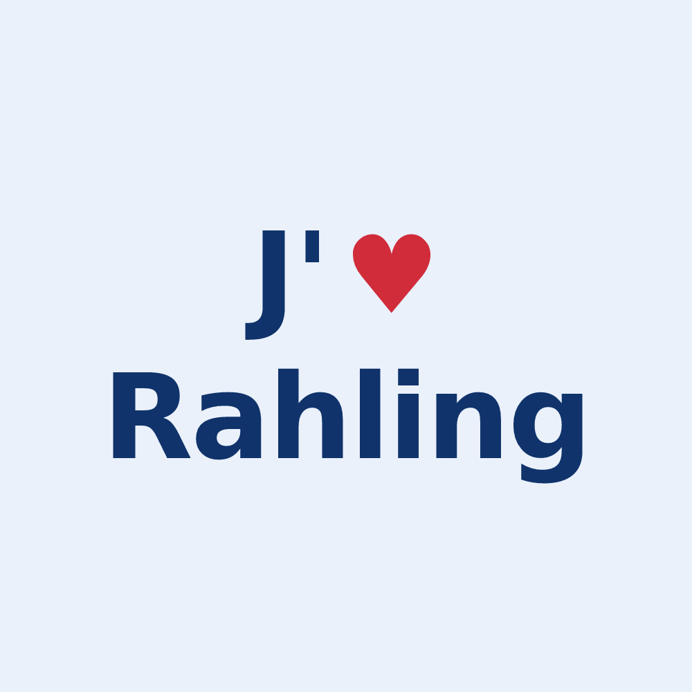 Sticker personnalisé Rahling — design J'aime Rahling