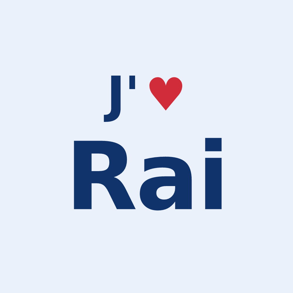 Sticker personnalisé Rai — design J'aime Rai