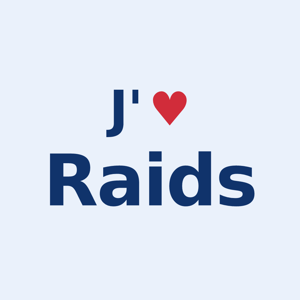 Sticker personnalisé Raids — design J'aime Raids