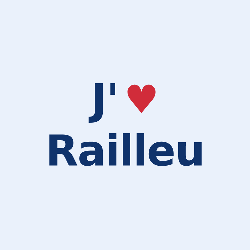 Sticker personnalisé Railleu — design J'aime Railleu