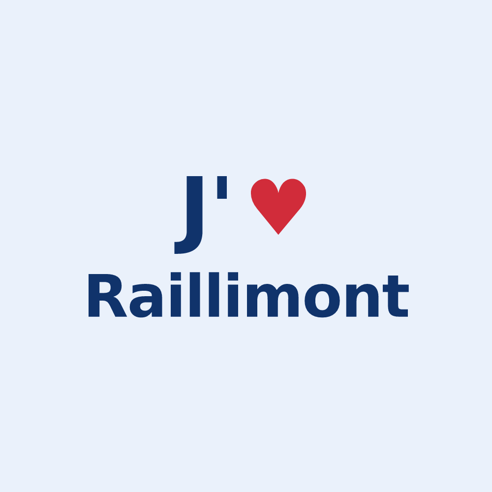 Sticker personnalisé Raillimont — design J'aime Raillimont