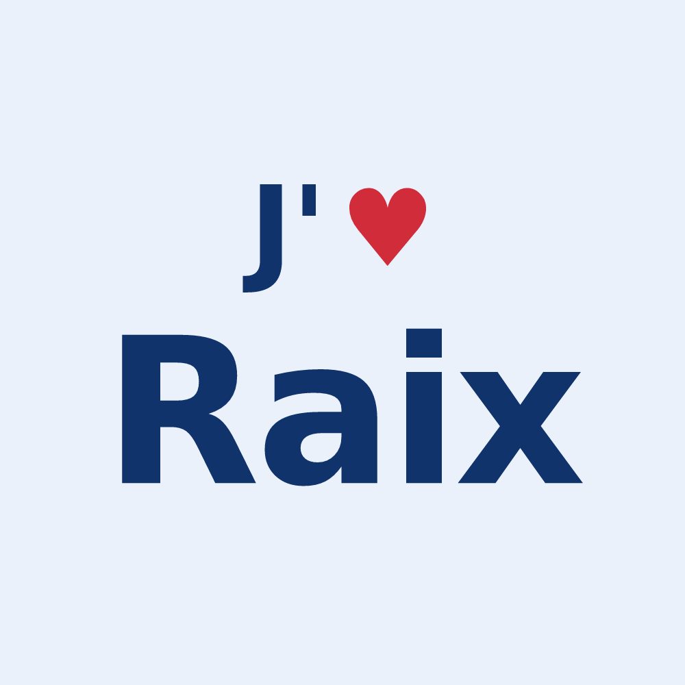 Sticker personnalisé Raix — design J'aime Raix