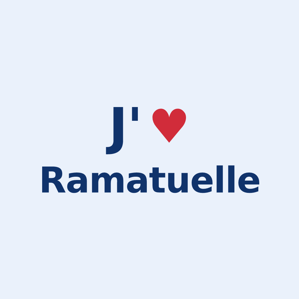 Sticker personnalisé Ramatuelle — design J'aime Ramatuelle