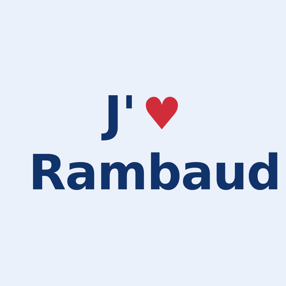 Sticker personnalisé Rambaud — design J'aime Rambaud