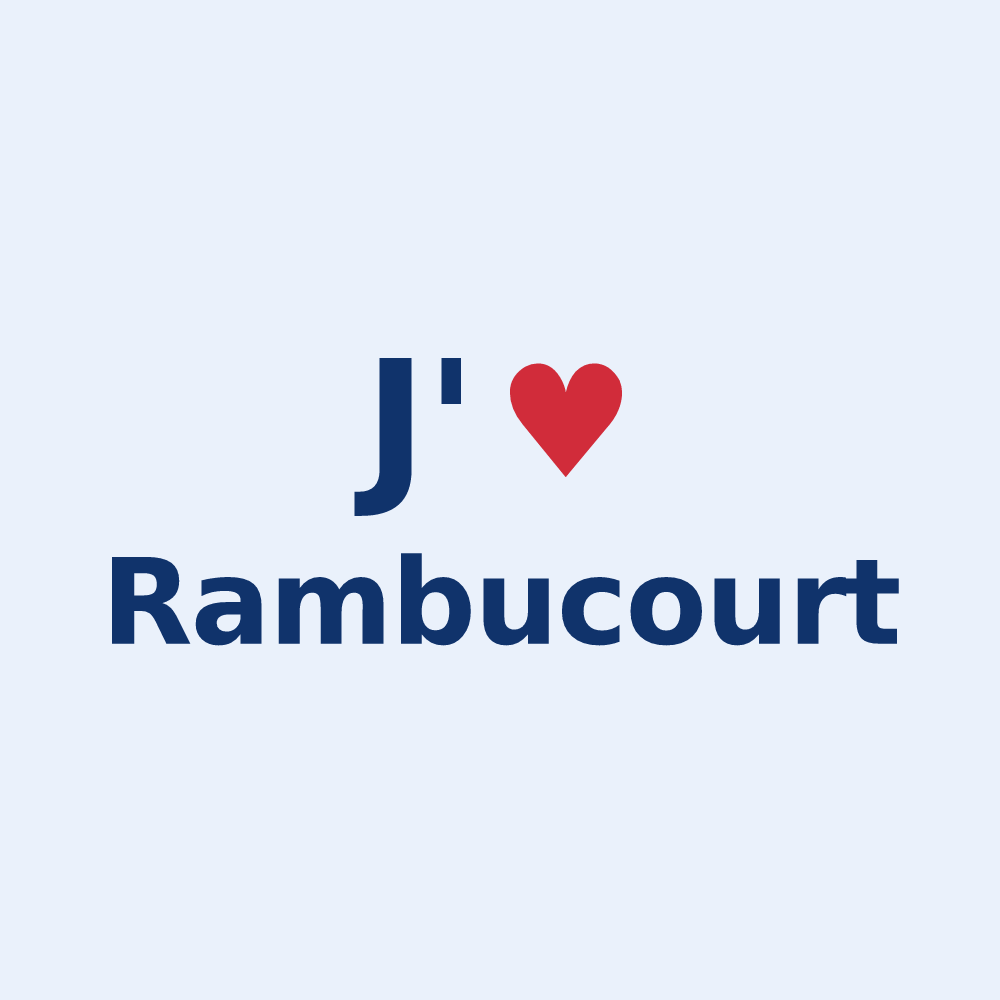 Sticker personnalisé Rambucourt — design J'aime Rambucourt