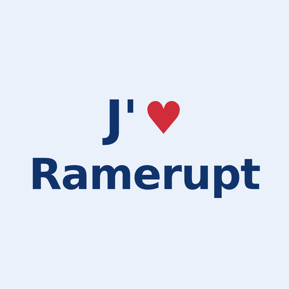 Sticker personnalisé Ramerupt — design J'aime Ramerupt