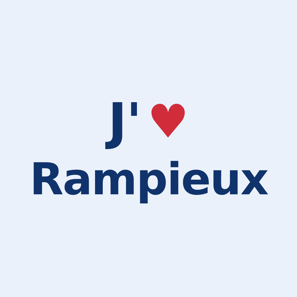 Sticker personnalisé Rampieux — design J'aime Rampieux