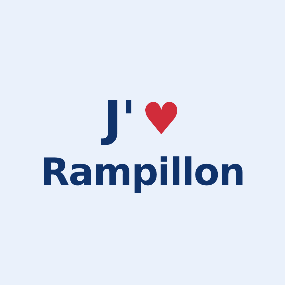 Sticker personnalisé Rampillon — design J'aime Rampillon