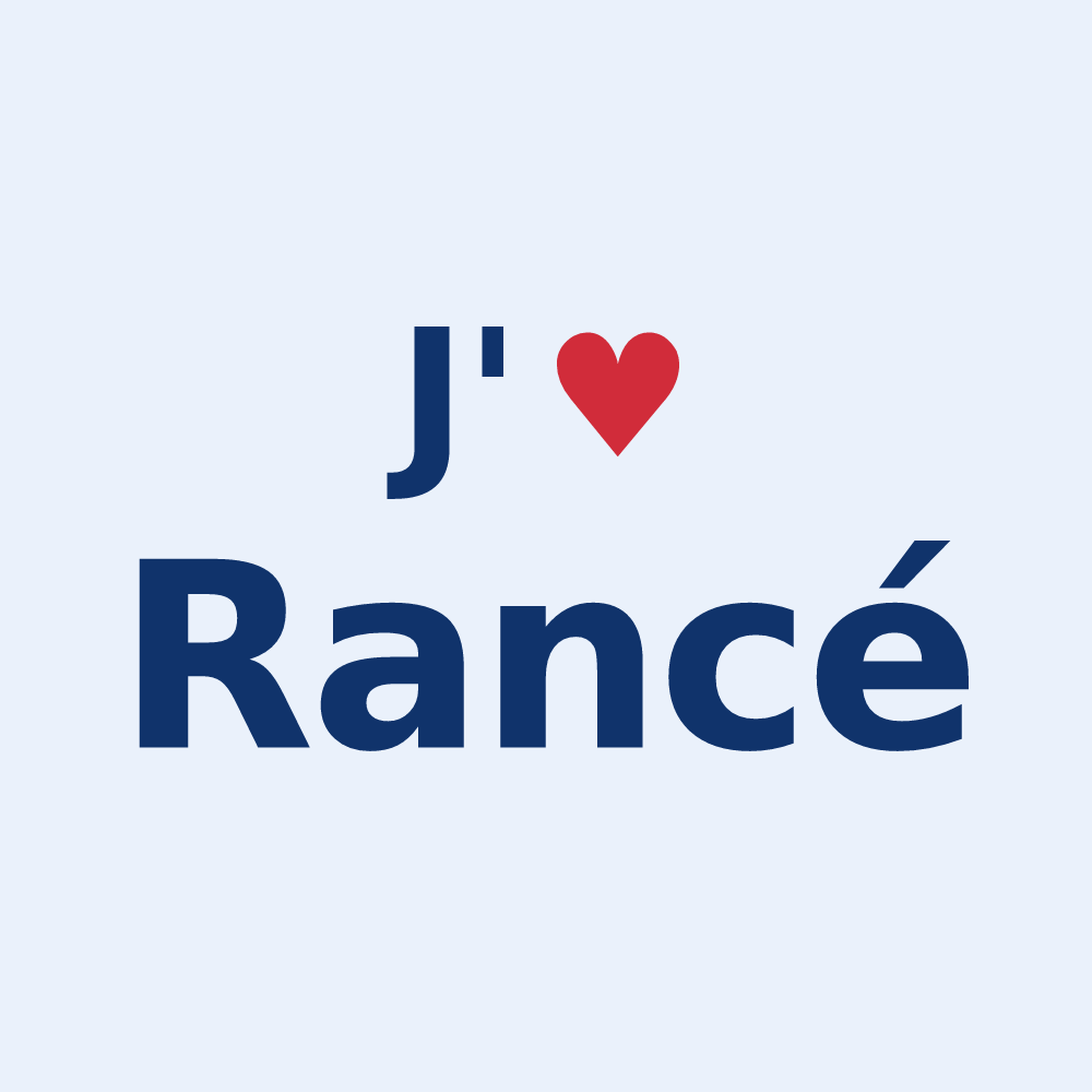 Sticker personnalisé Rancé — design « J'aime Rancé » imprimé sur le sticker