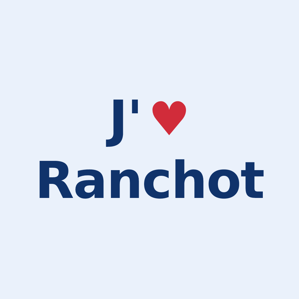 Sticker personnalisé Ranchot — design J'aime Ranchot