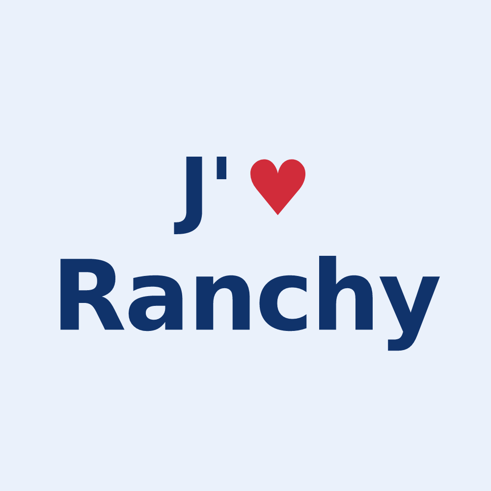 Sticker personnalisé Ranchy — design J'aime Ranchy