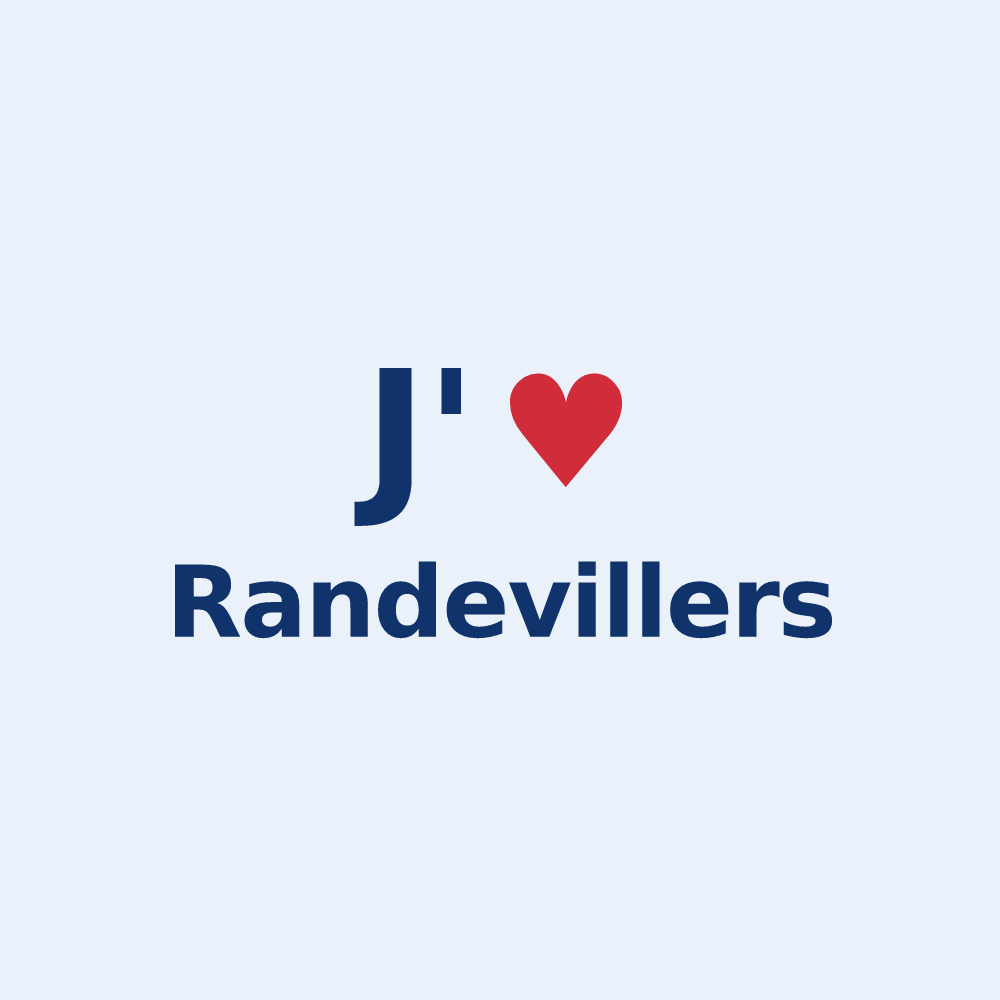 Sticker personnalisé Randevillers — design J'aime Randevillers