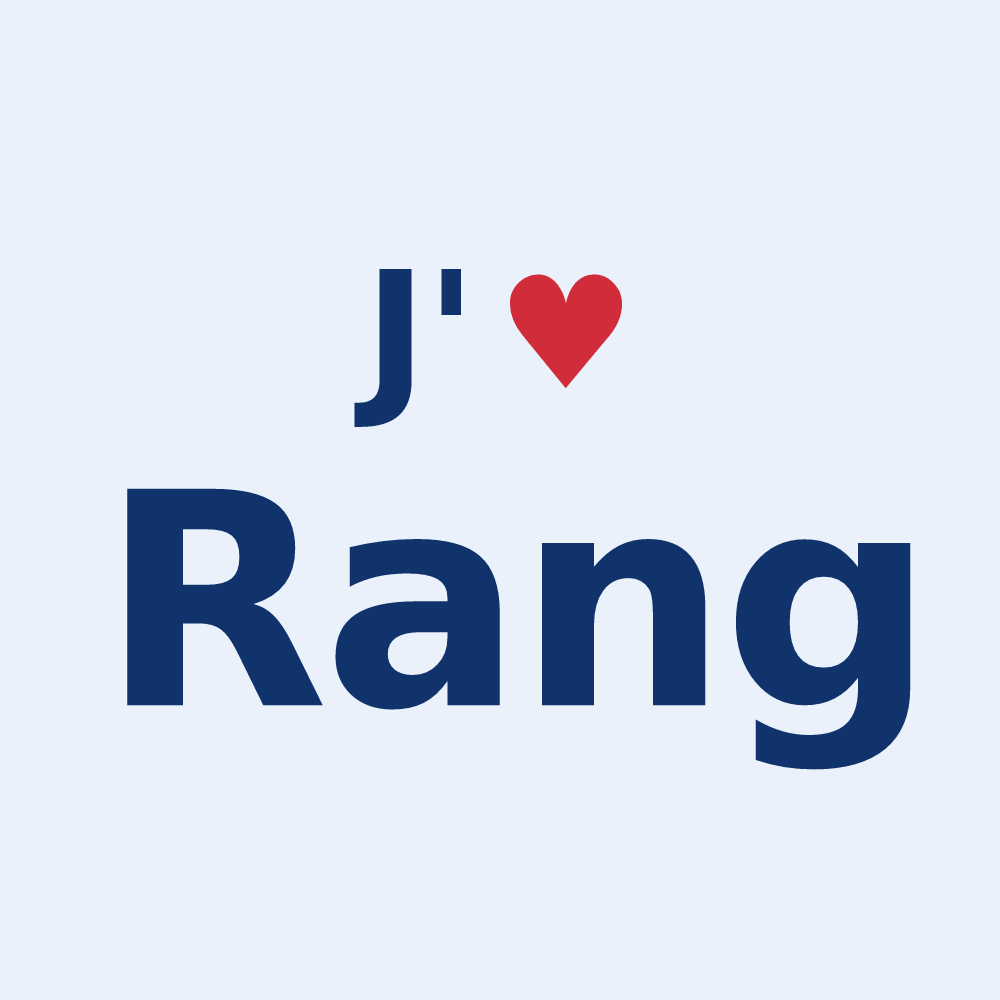 Sticker personnalisé Rang — design J'aime Rang