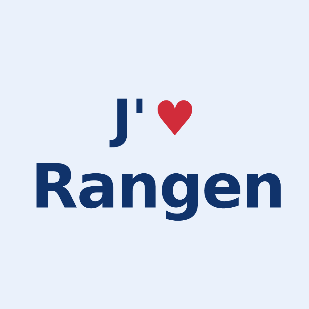 Sticker personnalisé Rangen — design J'aime Rangen