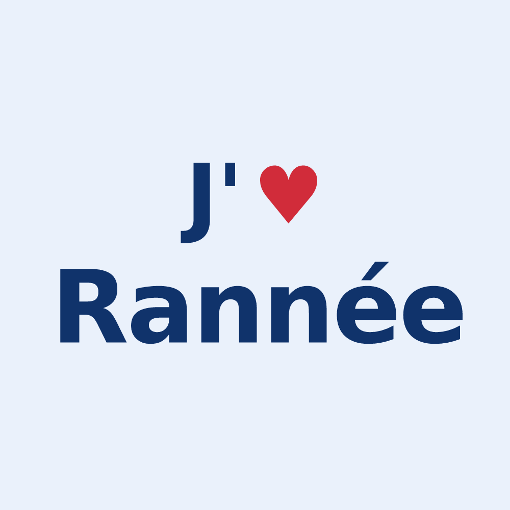 Sticker personnalisé Rannée — design J'aime Rannée