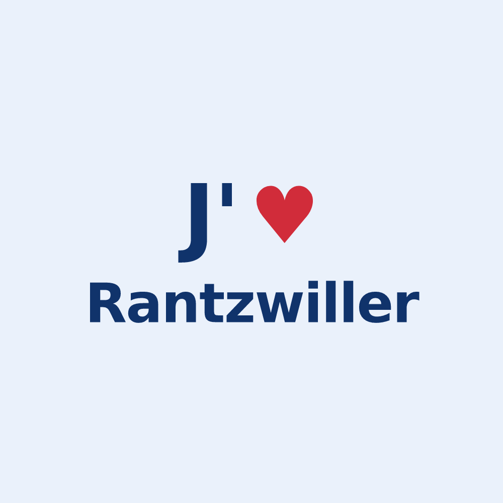 Sticker personnalisé Rantzwiller — design J'aime Rantzwiller