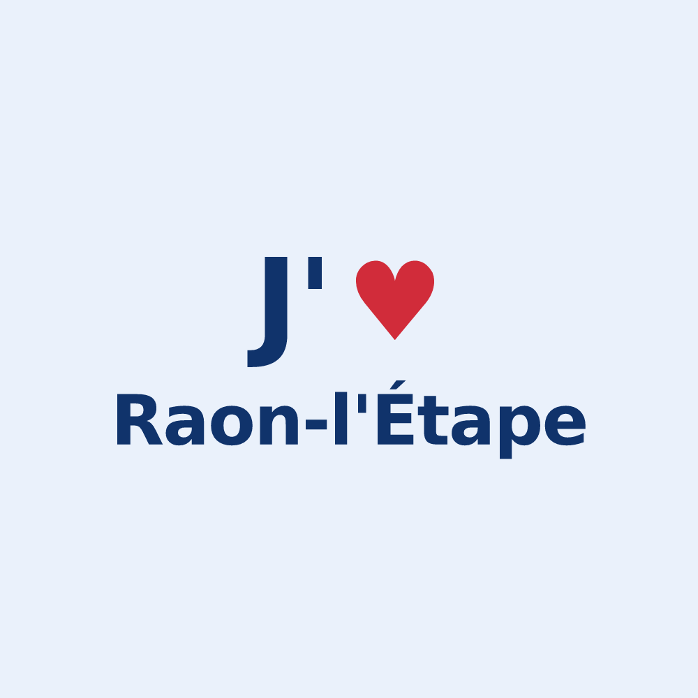 Sticker personnalisé Raon-l'Étape — design J'aime Raon-l'Étape