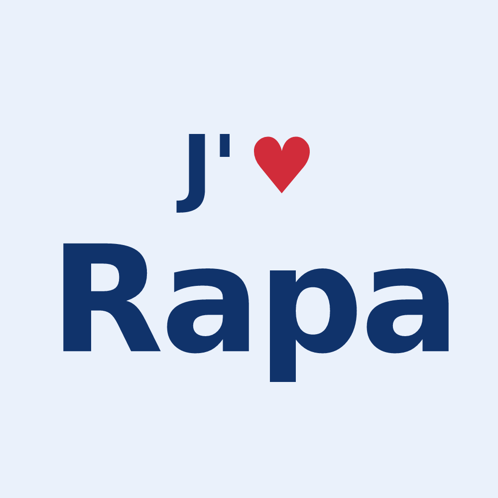 Sticker personnalisé Rapa — design J'aime Rapa
