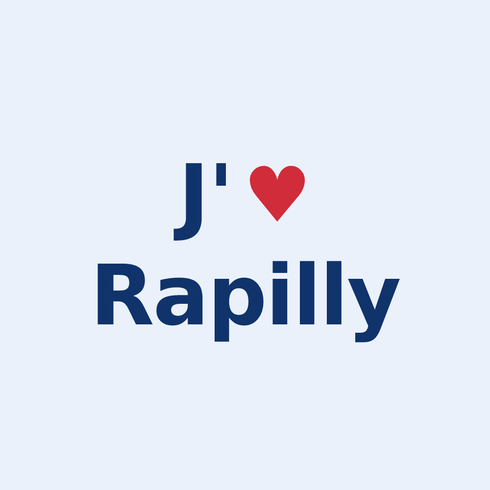 Sticker personnalisé Rapilly — design J'aime Rapilly