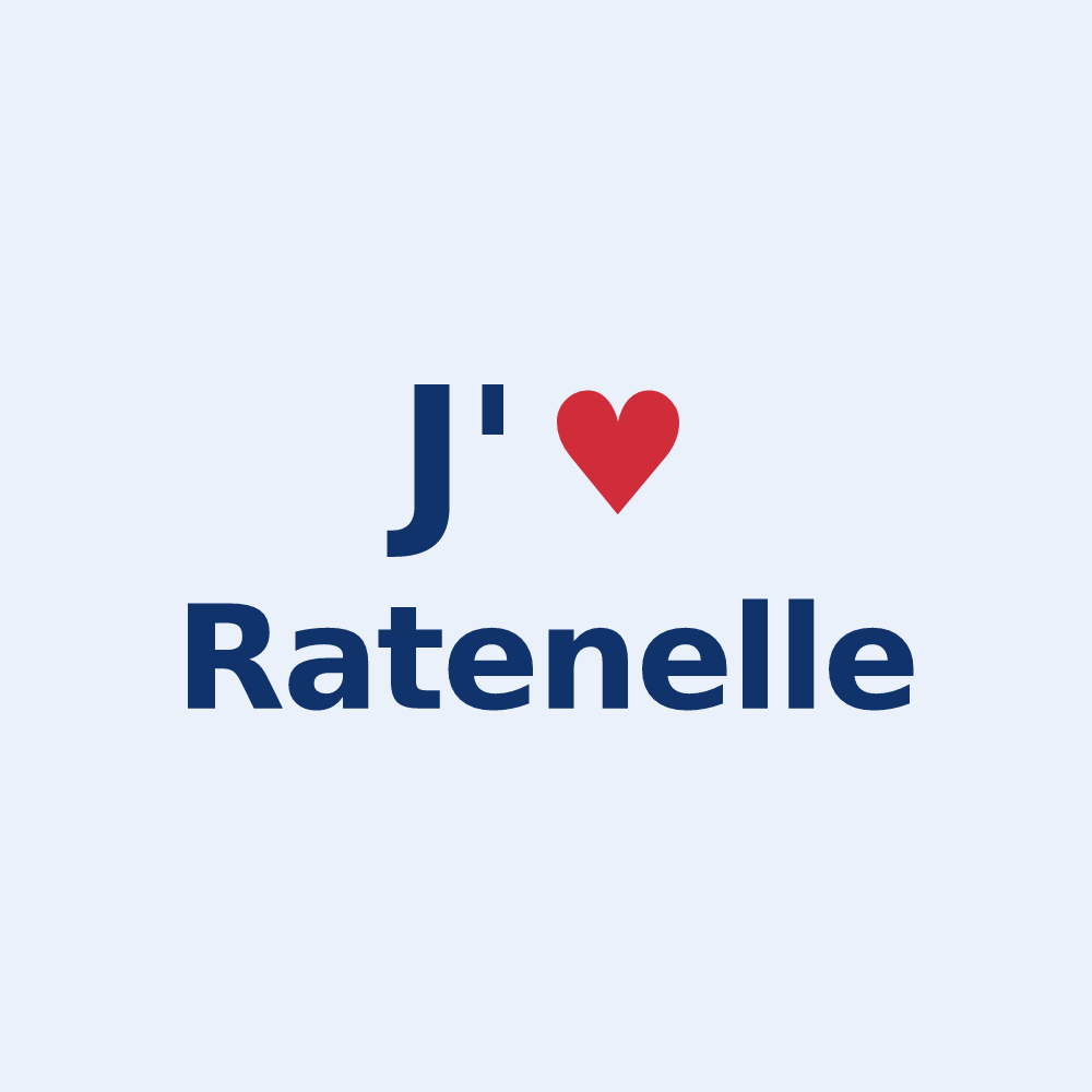 Sticker personnalisé Ratenelle — design J'aime Ratenelle