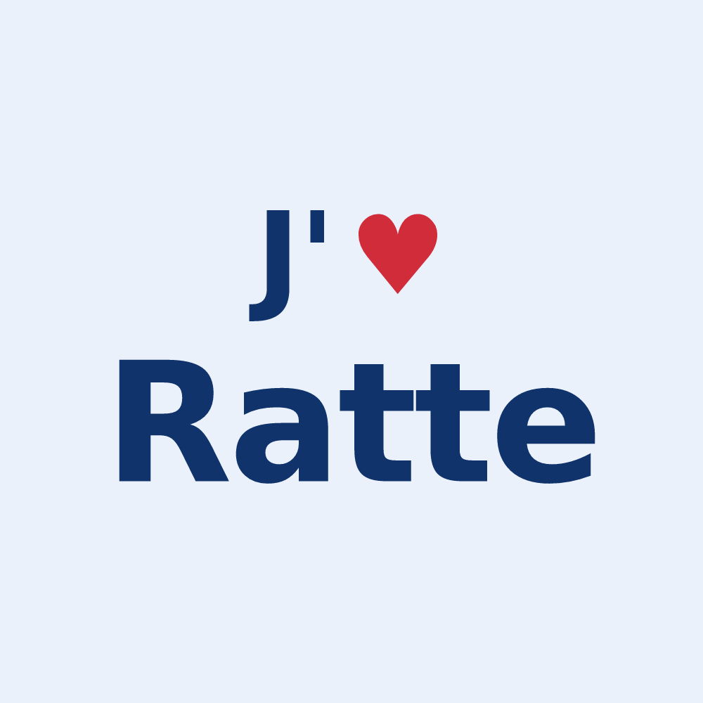 Sticker personnalisé Ratte — design J'aime Ratte