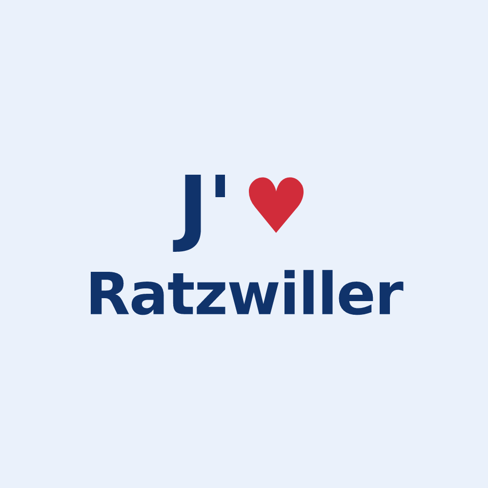 Sticker personnalisé Ratzwiller — design J'aime Ratzwiller
