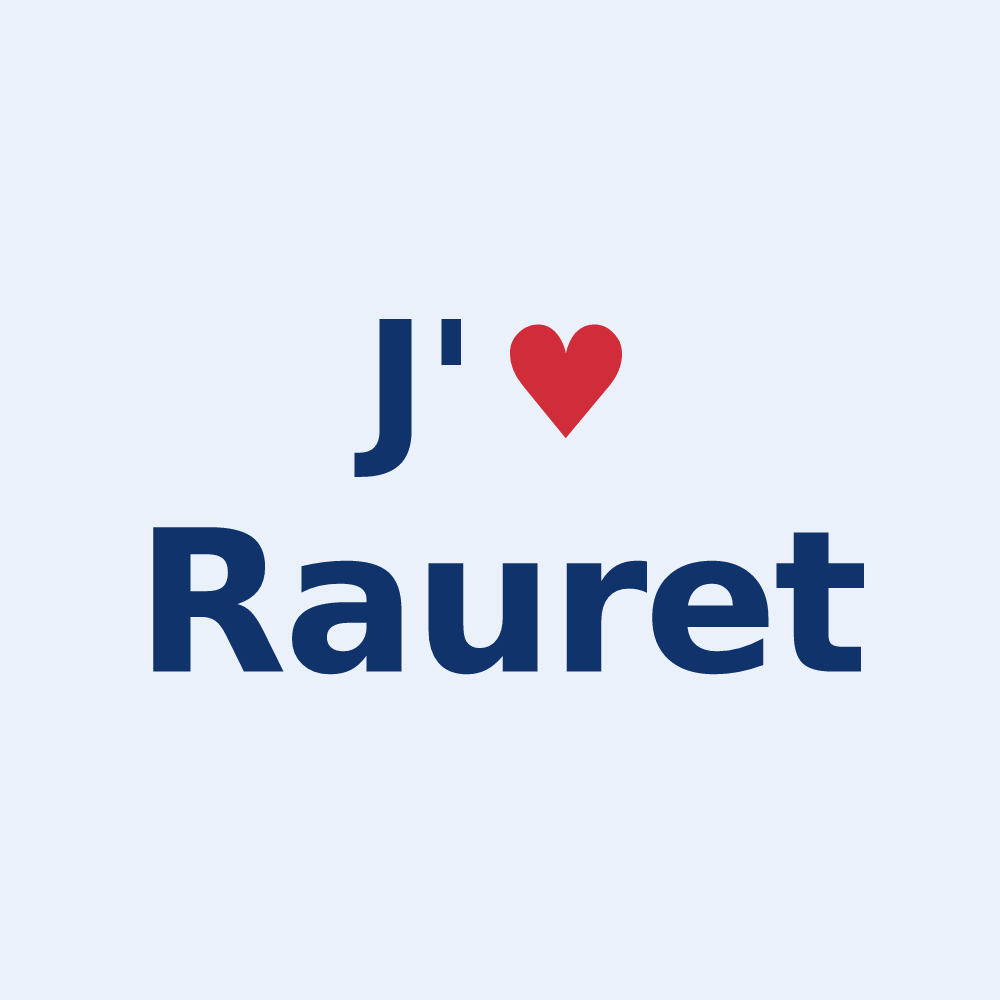 Sticker personnalisé Rauret — design J'aime Rauret