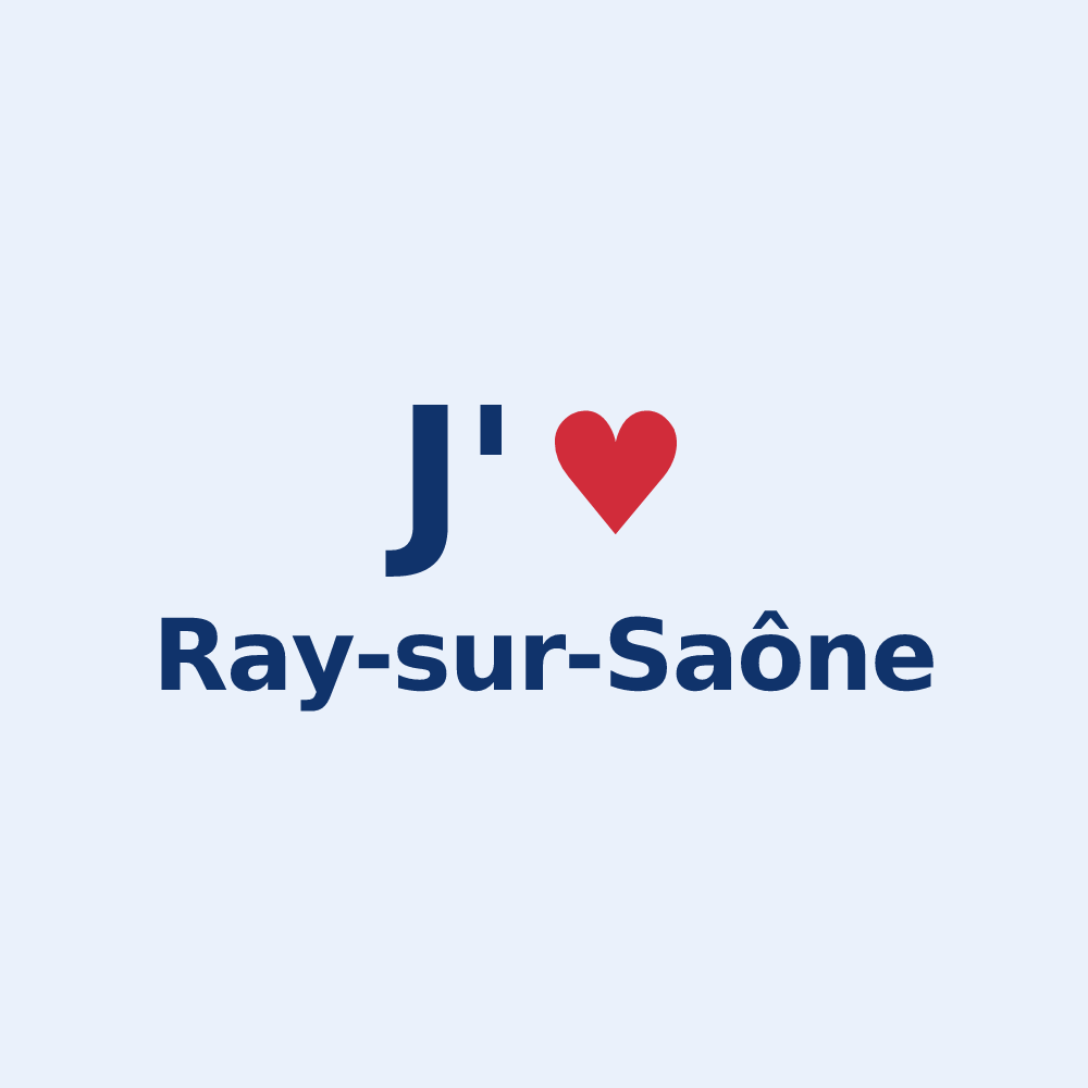 Sticker personnalisé Ray-sur-Saône — design J'aime Ray-sur-Saône