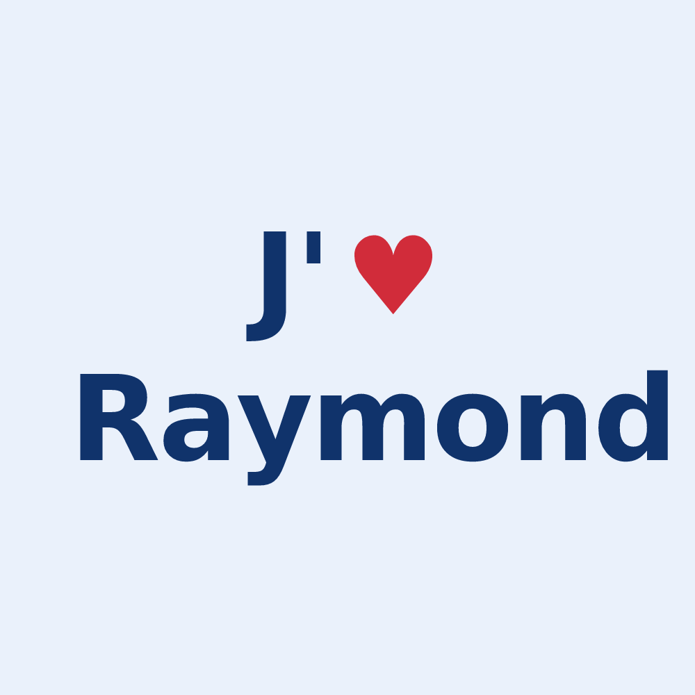 Sticker personnalisé Raymond — design J'aime Raymond