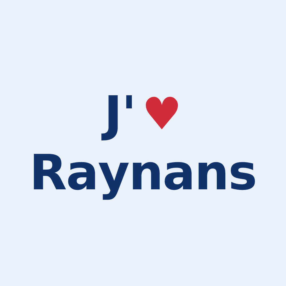 Sticker personnalisé Raynans — design J'aime Raynans